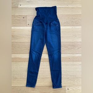 AG maternity skinny jeans with stretchy belly band